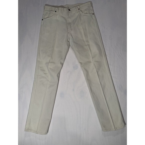 Wrangler Other - Vintage Wrangler Jeans Made In USA White/cream  Size 36x34
